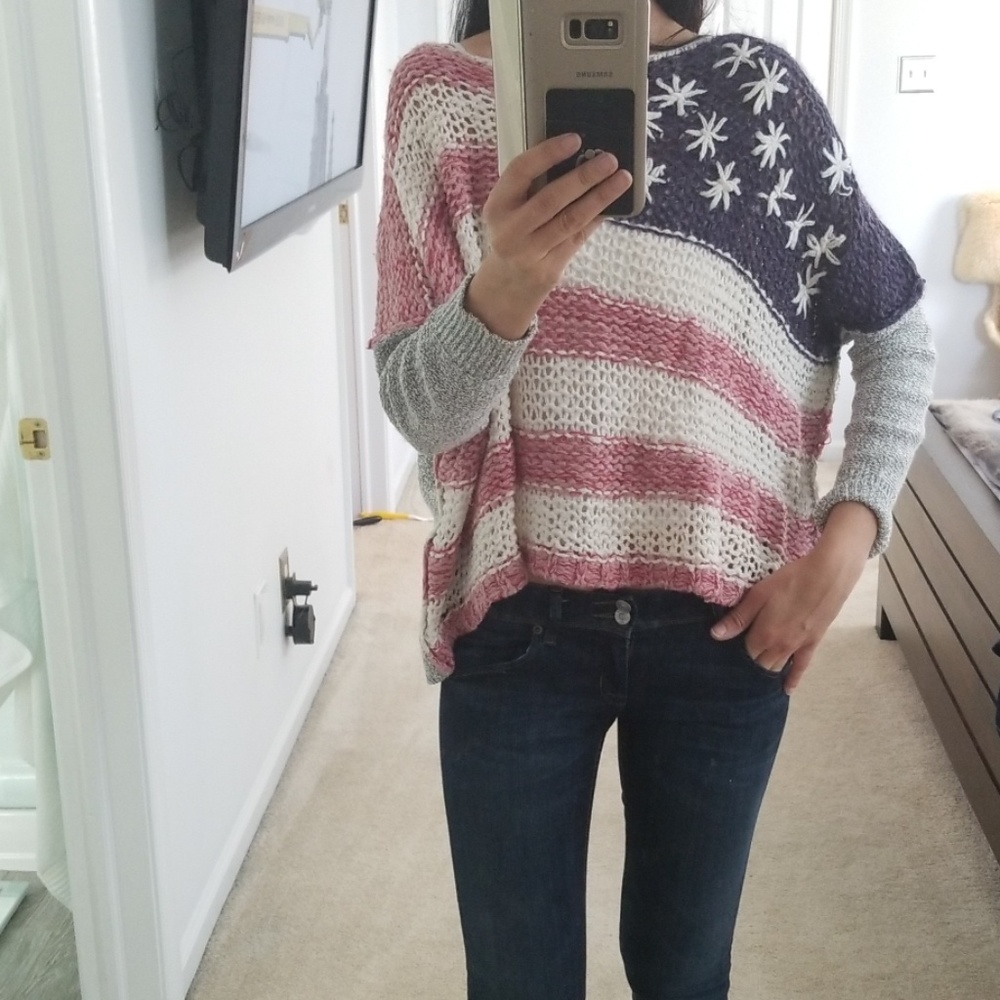 Free people American flag sweater